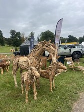 Teak Driftwood Giant Horse -