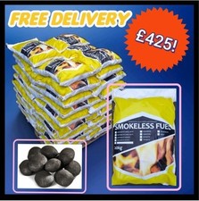 CHEAPEST ON EBAY - Smokeless coal 1 ton pallet - 1000kg - 50 bags DELIVERED FREE