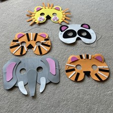 5 x Animal Foam Face Masks