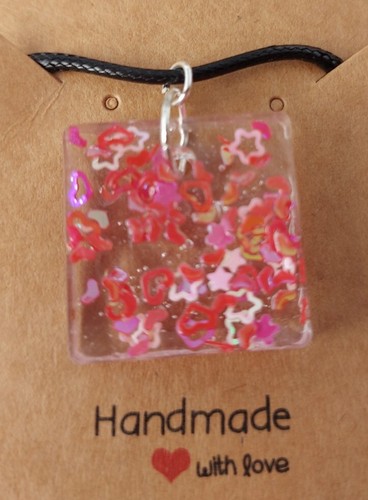 Handmade resin necklace - handmade,
