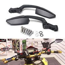 Black Motorcycle Rearview Side Mirrors For Honda Kawasaki Suzuki Chopper Crusier
