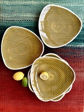 5 Mid-Century German Ceramic Plates SMF Schramberg Potteries Elfie Stadler 1955