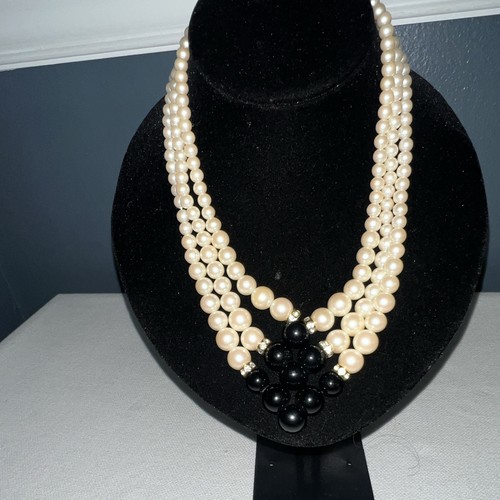 Multi strand faux pearl beaded - multi-strand,