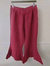 Privatsachen Trousers 100% linen Crop Mermaid Free Size Elasticated Waist