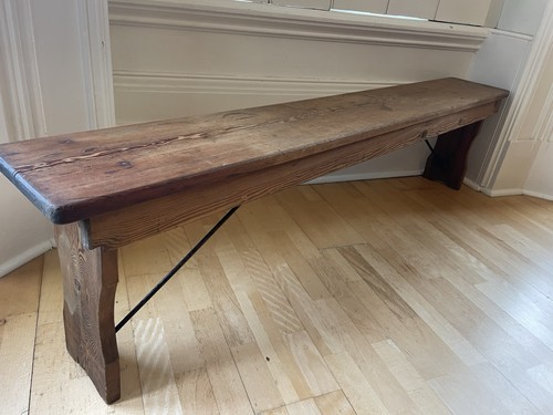 Folding wooden bench vintage - wooden,