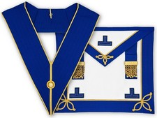 Freemasons English Provincial/District Masonic Regalia Set -Undress Apron,Collar