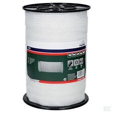 ELECTRIC FENCE POLY TAPE - 40mm White 200m Roll Fencing Horse Grazing