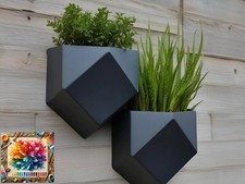 Modern Wall Hanging Low Poly Garden Planter (Pack of 1 or 2), 3 Sizes (DEL-0093)