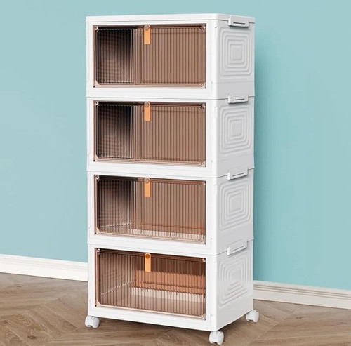 Tier plastic storage bins - plastic,