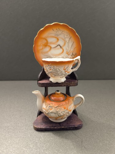 Vintage dragon ware orange - dragon,