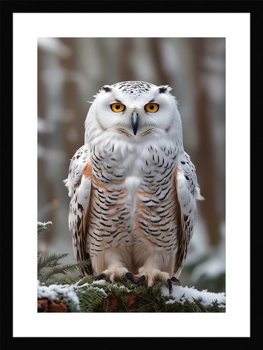 Vibrant owl framed wall - vibrant, art