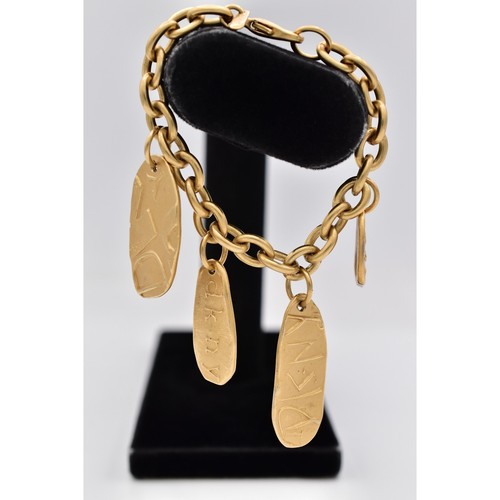 Dkny brushed gold charm - dkny,