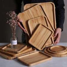 New wooden bamboo serving - wooden,