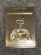 Danbury mint - Star Trek 22ct gold  card - BORG QUEEN - (First contact)