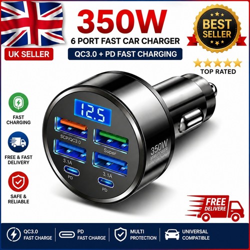 350w port usb car charger - 6, c