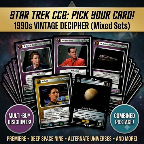 Star trek ccg decipher cards - trek,