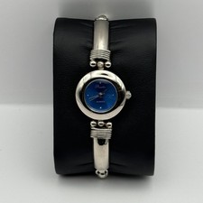 Picador Ladies Quartz Watch Blue Dial Silver Tone Bracelet Working 6.25 Inches
