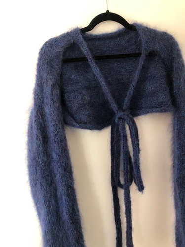 Hand knit handmade - , mohair