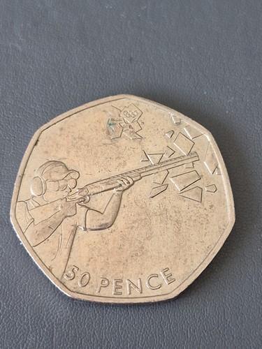 Fifty pence coin - fifty,