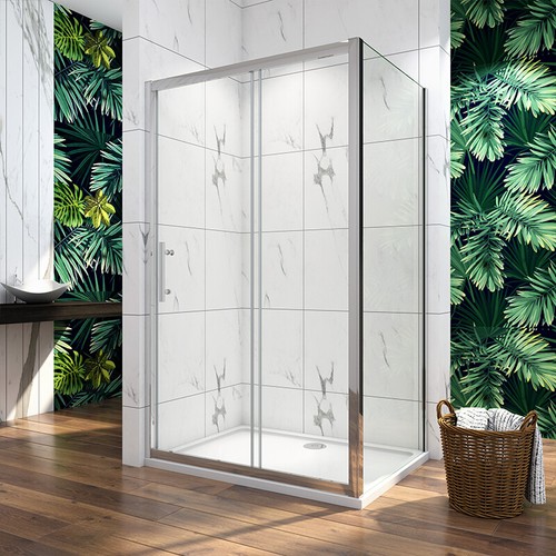 Sliding door shower enclosure - sliding,