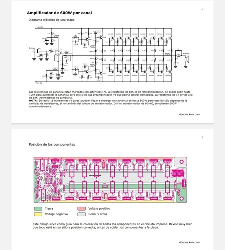 1200w hibrid amplifier pcb - 1200w,