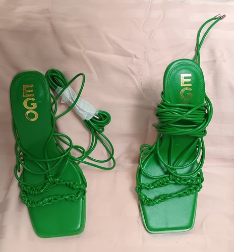 Ego green mesh - lace-up, square