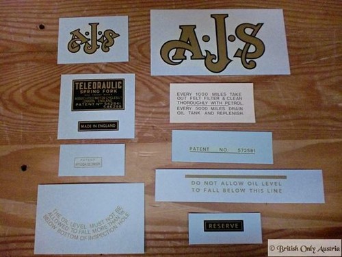 Ajs 18s decal set 1952 - 18s,