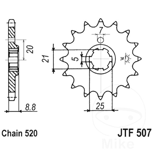Front sprocket tooth - jt, 13