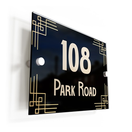 Black gold art deco - art,