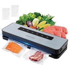 Ruiqas Vacuum Food Sealer Machine Powerful 65KPa Suction Power Moist Dry Mode Au