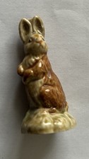 WADE Whimsies Rabbit Miniature Figurine Vintage Brown Bunny Sitting Up