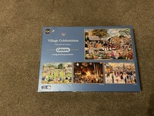 Gibsons Village Celebrations By Trevor Mitchell 4x500 Piece Jigsaw Puzzles