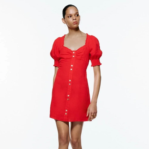 Zara 8372 072 red 100 - 100%, linen