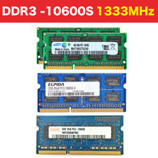 8GB 4GB 2GB 2RX8 DDR3 1333MHz PC3-10600S 204PIN SODIMM Laptop RAM Memory