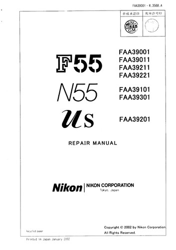 Nikon f55 camera service - f55,