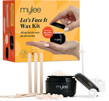 Mylee Let’S Face It Wax Kit – Professional Facial Waxing Kit with Black Mini Hea