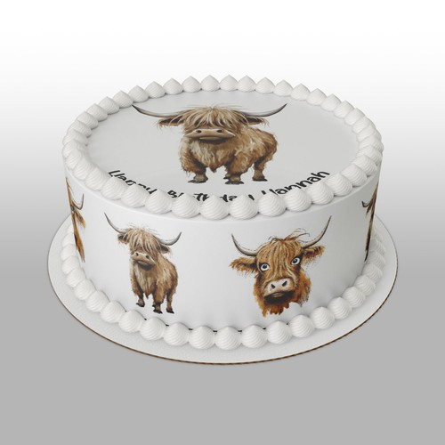 Highland cow pre cut - highland, edible