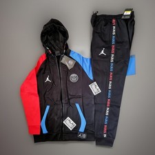 PSG Hooded tracksuit Black Red Blue - Jordan joggers hoodie Medium