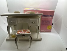 Vintage Sindy Pedigree Dressing Table And Stool Furniture Set Complete