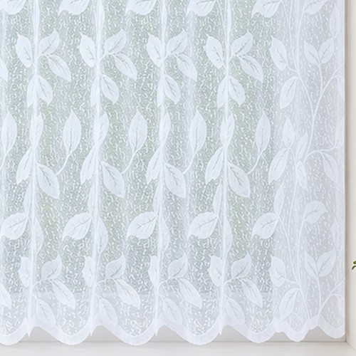 Traditional white net curtains - white,