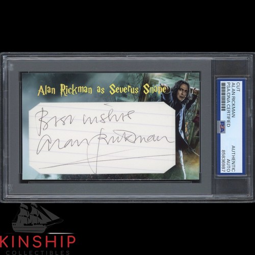 Alan rickman signed cut 3x5 - cut,