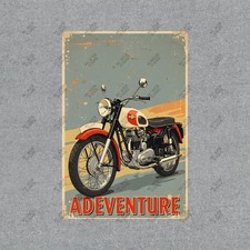 Vintage Motorcycle Metal Sign