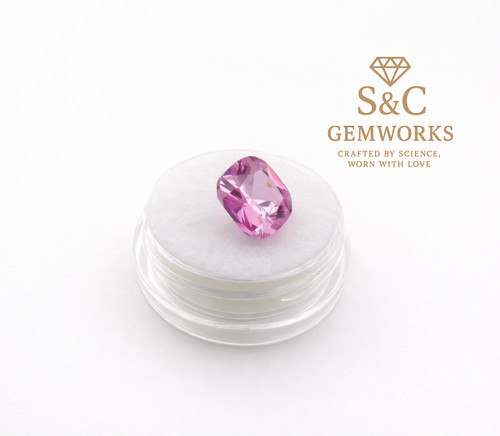 Pink cushion cut cubic - cushion,