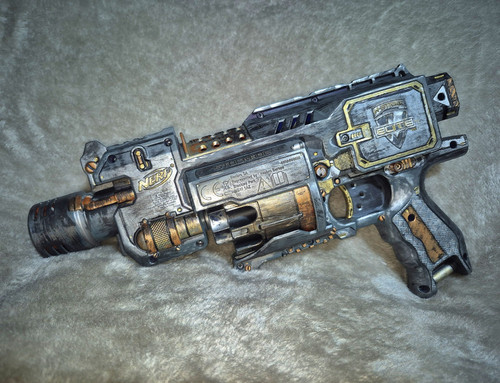 Nerf steampunk style handheld - steampunk,