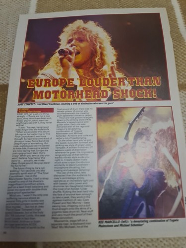 Vintage joey tempest europe - joey,