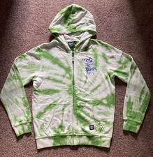 SALTROCK Lime green/White tie-dye full zip hoodie Size 13 Years / small adult