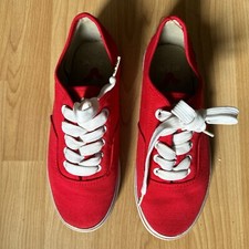Unisex Voi jeans red flat trainers - UK 5 