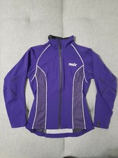 Swix Women purple thin windbraker jacket coat parka size xs