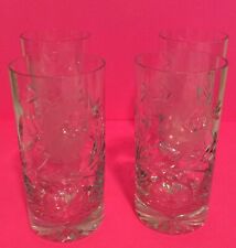 Hightball crystal glasses with