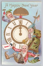 Embossed New Year Postcard